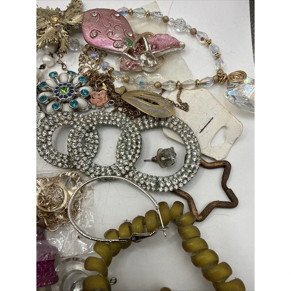 UNSORTED VINTAGE & MODERN MIXED JEWELRY ESTATE JUNK DRAWER LOT~WEAR REPAIR CRAFT